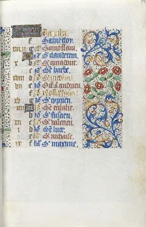 Book of Hours (Use of Rouen): fol. 12r, c. 1470. Creator: Master of the Geneva Latini (French