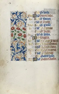 Book of Hours (Use of Rouen): fol. 12v, c. 1470. Creator: Master of the Geneva Latini (French
