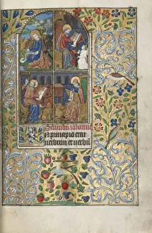 Book of Hours (Use of Rouen): fol. 13r, The Four Evangelists, c