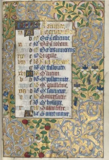 Book of Hours (Use of Rouen): fol. 1r, Elaborate Foliated Border, c. 1470. Creator