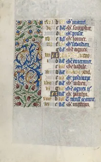 Book of Hours (Use of Rouen): fol. 1v, c. 1470. Creator: Master of the Geneva Latini (French