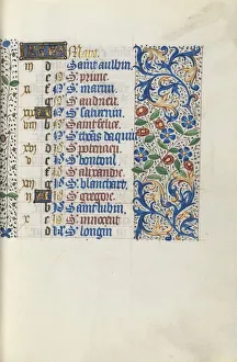 Book of Hours (Use of Rouen): fol. 3r, c. 1470. Creator: Master of the Geneva Latini (French