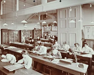 Camberwell Prints: Book illustration class, Camberwell School of Arts and Crafts, Southwark, London, 1907