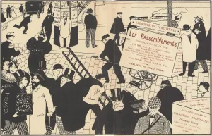 Book Cover Gallery: Book jacket for 'Les Rassemblements', 1896. Creator: Felix Vallotton