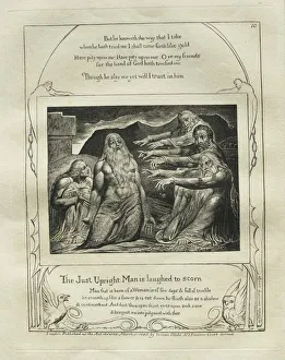 The Book of Job: Pl. 10, The Just Upright Man is Laughed to Scorn, 1825. Creator: William Blake