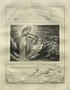 1757 1827 Prints: The Book of Job: Pl. 17, I have heard thee with the hearing of the Ear but now my Eye seeth thee
