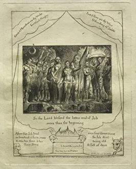 1757 1827 Prints: The Book of Job: Pl. 21, So the Lord blessed the latter end of Job / more than the beginning