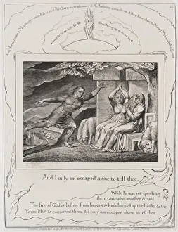 1757 1827 Prints: The Book of Job: Pl. 4, and I only am escaped alone to tell thee