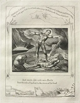 The Book of Job: Pl. 6, And smote Job with sore Boils / from the sole of his foot