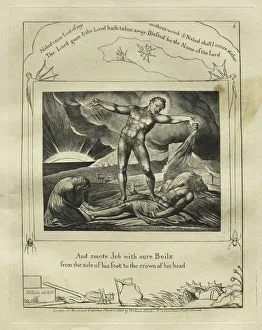 1757 1827 Prints: The Book of Job: Pl. 6, And smote Job with sore Boils / from the sole of his foot to the crown