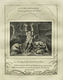 1757 1827 Prints: The Book of Job: Pl. 8, Let the Day perish wherein I was Born