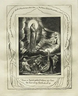 1757 1827 Prints: The Book of Job: Pl. 9, Then a Spirit passed before my face / the hair of my flesh stood up