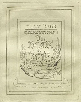 1757 1827 Prints: The Book of Job: Title Page, 1825. Creator: William Blake (British, 1757-1827)
