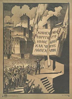 A book is nothing more than a man speaking in public, 1920. Creator: Iwanow, Sergei Iwanowitsch (1885-1942)