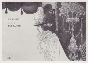 Aubrey Vincent Beardsley Gallery: Book-Plate of Olive Custance (Lady Alfred Douglas), 1897. Creator: Aubrey Beardsley