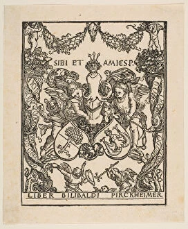 Bilibald Pirckheimer Gallery: The Book Plate of Wilibald Pirckheimer.n.d. Creator: Albrecht Durer