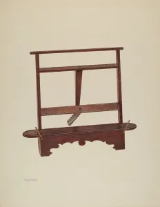 Frank M Keane Prints: Book Rest - Mahogany, c. 1939. Creator: Frank M Keane