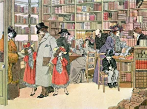 Shopkeeper Gallery: The Book Shop, 1899. Artist: Francis Donkin Bedford