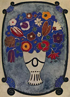 Bookbinding in Parchment, Tooled and Coloured, 1914. Artist: Andre Mare