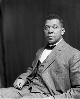 Booker T Prints: Booker T. Washington, half-length portrait