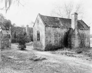 The Carolinas Prints: Boone Hall, buildings on grounds