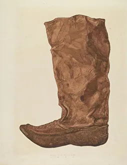 Mans Prints: Boot, 1938. Creator: Eugene C. Miller