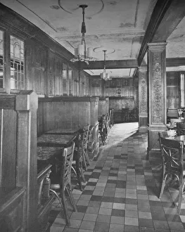 Office Building Collection: Booths in the third floor tea room, Frank G Shattuck Co offices, Boston, Massachusetts, 1923