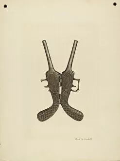 Watercolor And Graphite On Paperboard Collection: Bootjack, c. 1939. Creator: Claude Marshall