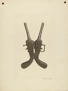 Watercolor And Graphite On Paperboard Collection: Bootjack, c. 1939. Creator: Claude Marshall