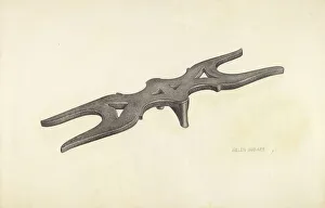 Hobart Helen Prints: Bootjack, c. 1942. Creator: Helen Hobart
