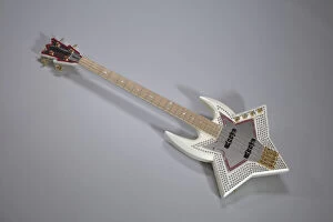 Images Dated 21st June 2021: Bootsy Collins Space Bass guitar owned by Bootsy Collins, July 2002
