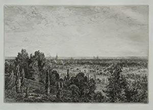 Maxime Lalanne Prints: Bordeaux: vue de Cenon. Creator: Maxime Lalanne (French, 1827-1886)