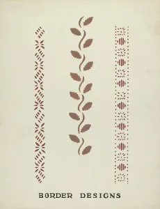 Portfolio Prints: Border Designs from Proposed Portfolio Maine Wall Stencils