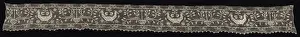 Border with Double-Headed Birds and Vases with Vines and Flowers, 19th century. Creator: Unknown Border with Double-Headed Birds and Vases with Vines and Flowers, 19th century. Creator: Unknown