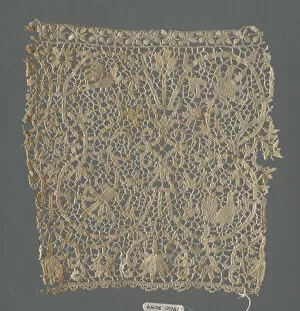Grey Background Collection: Border (Fragment), Venice, 1625 / 50. Creator: Unknown