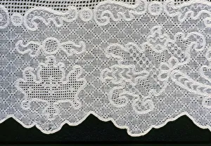 Linen Collection: Border (From a Cover), Italy, Probably 1675 / 1700. Creator: Unknown