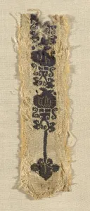 Coptic Prints: Border (from a Tunic), Egypt, Roman period (30 B. C. - 641 A. D. ), 4th century