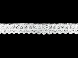 Linen Plain Weave Prints: Border, Italy, 1875 / 1900 (revival lace). Creator: Unknown