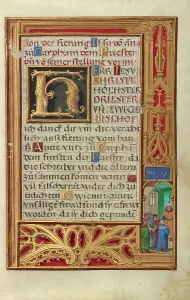 Recto Prints: Border with Jeremiah before Johoiakim; Prayer Book of Cardinal Albrecht of Brand