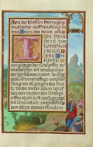 Recto Prints: Border with the Sacrifice of Isaac; Prayer Book of Cardinal Albrecht of Brandenburg