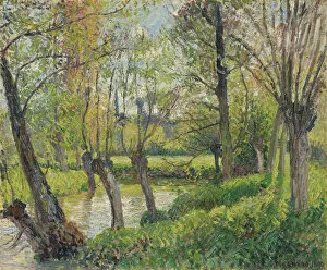 1897 Gallery: Bords de l Epte a Eragny, soleil couchant, 1897. Creator: Pissarro, Camille (1830-1903)