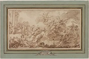 Jean Baptiste Marie Pierre Prints: Boreas Abducting Oreithyia, c. 1755-1760