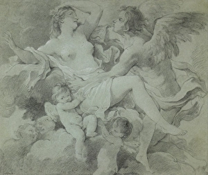 Charles Joseph Prints: Boreas and Orithyia, about 1741. Creator: Charles-Joseph Natoire