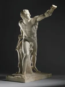 Gladiator Prints: The Borghese Gladiator, 1751. Creator: Sigisbert-Martial Michel
