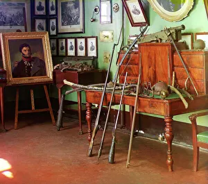 In the Borodino Museum, Borodino, 1911. Creator: Sergey Mikhaylovich Prokudin-Gorsky