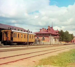 Colour Separation Negative Prints: Borodino Station, 1911. Creator: Sergey Mikhaylovich Prokudin-Gorsky