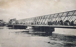 Natural Disaster Gallery: The Borodinsky bridge during the flood of April 1908, Moscow, Russia