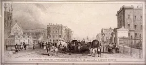 Borough High Street, Southwark, London, c1835