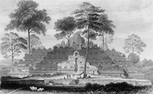 Java Indonesia Prints: Borro Boedoor, 1845. Creator: William Purser