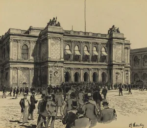 Fritz Stoltenberg Prints: Borsenzeit, 1893. Creator: Fritz Stoltenberg